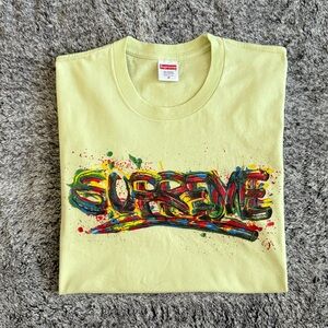 Men’s Supreme T-Shirt, Paint Logo, Size Medium, SS20